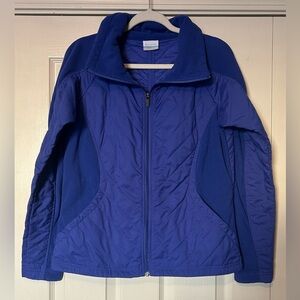 EUC Columbia Full Zip Blue Quilted Jacket Size Medium